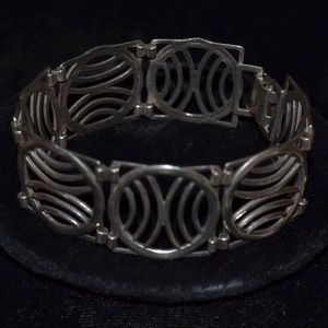 Beau Sterling Silver vintage modernist bracelet